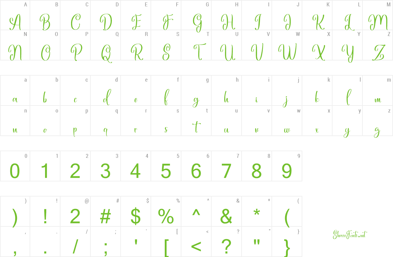 Font Marlyana preview